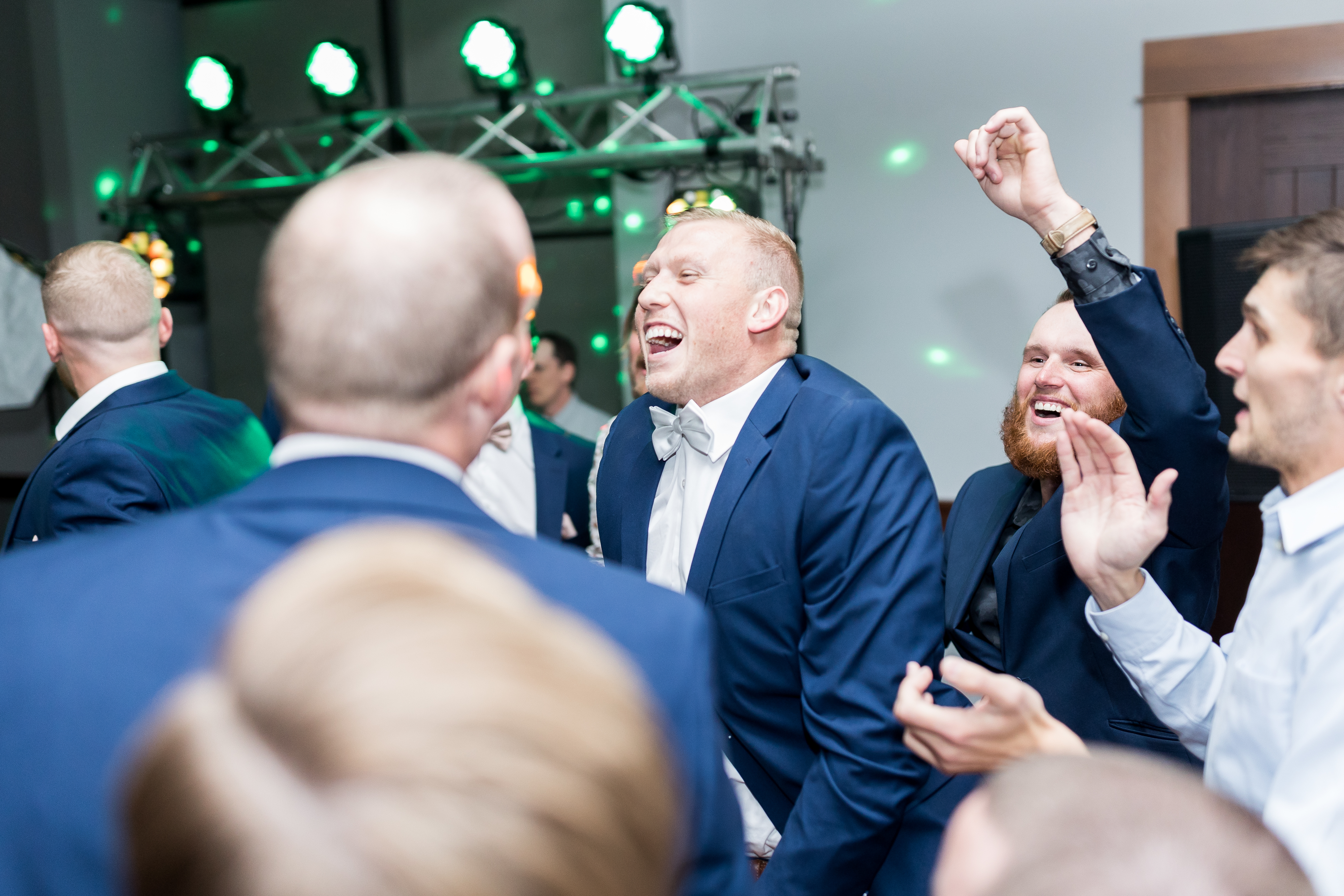 A lively wedding event, hosted by PowerPlay DJ providing full DJ event services.