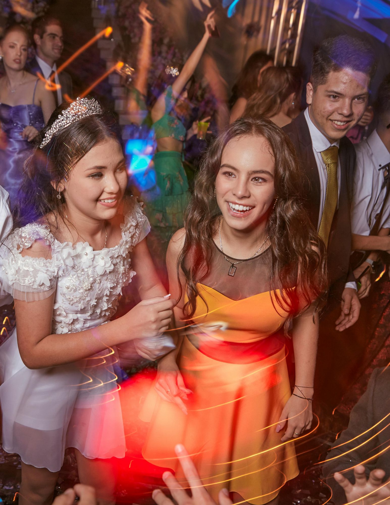 A school dance event with staging, music and lights provided by Powerplay DJ